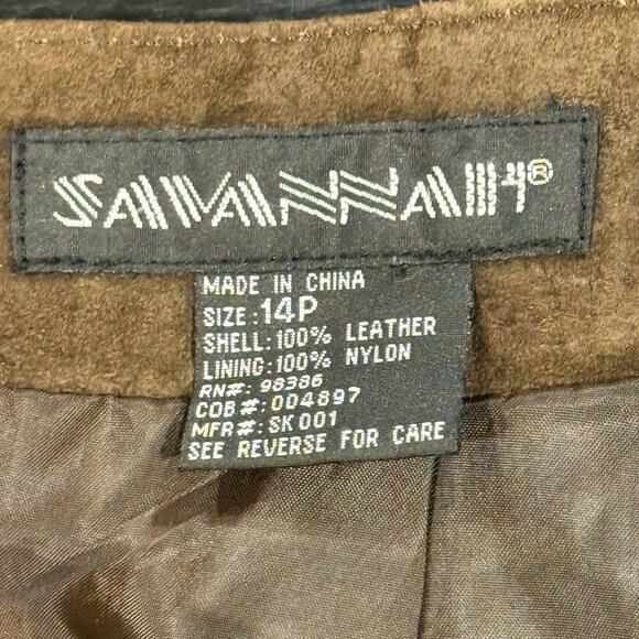 Vintage Suede Chocolate Brown Long Boho Western Pencil Maxi Skirt Size Large 14P - Picture 7 of 12